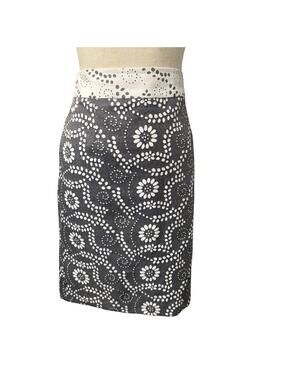 Banana Republic Gray & White Pencil Skirt Size 8